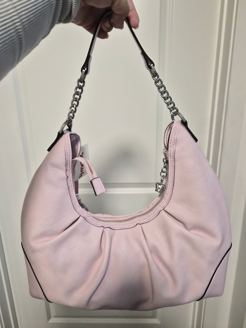 Juicy Couture Pink Rhinestone Logo Hobo Bag - Picture 4 of 6